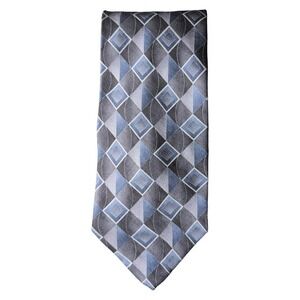 100% Silk Tie Pronto Uomo Blue Checkered NWT Prom Wedding Homecoming Formal
